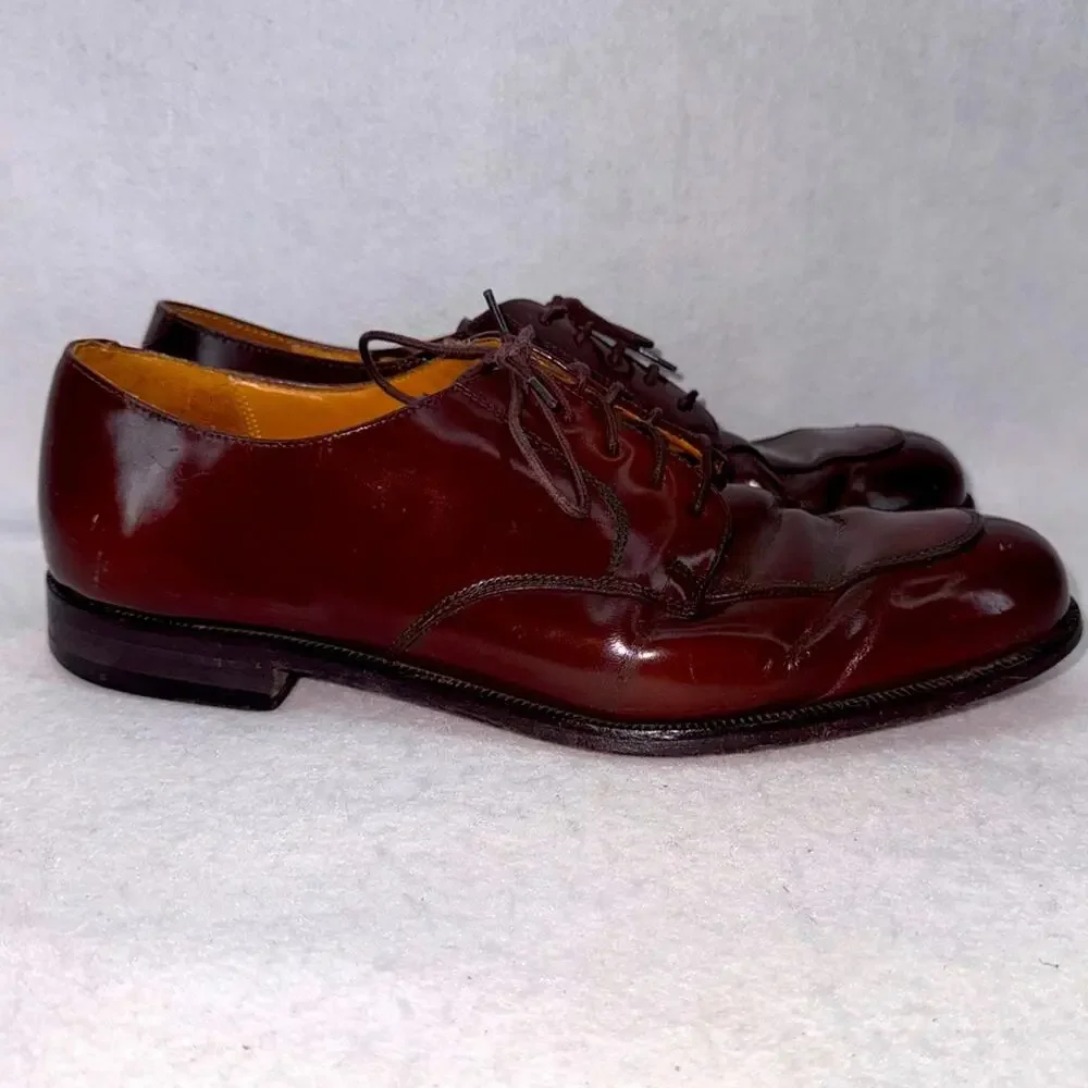 Men’s Cole Haan Mahogany Brown Leather Calhoun Dress Shoes Oxfords size 11
